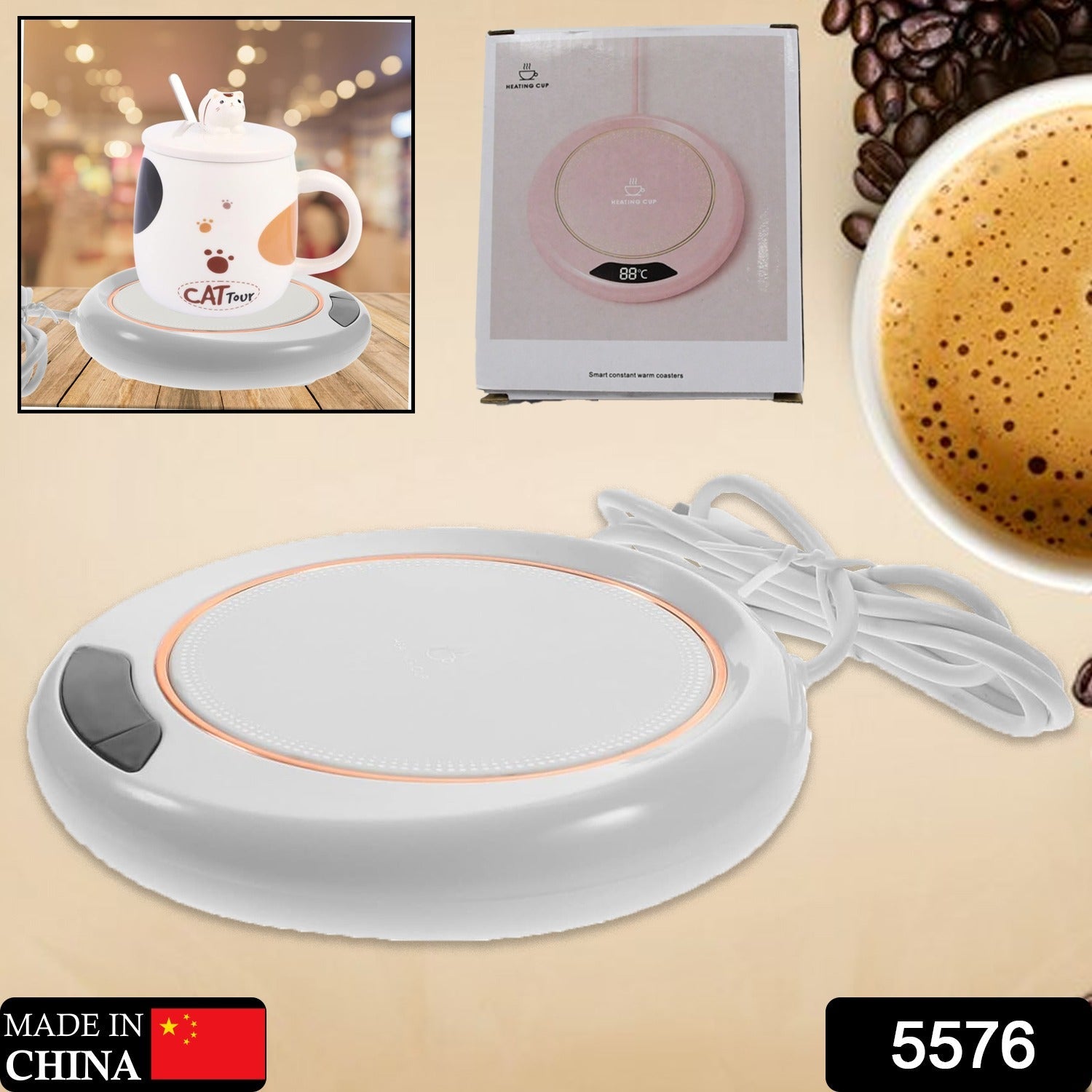 USB Warm Coaster Heated Coffee Mug Portable Office Desk Portable Cup, Heater Coffee Mug Warmer Electric Cup Warmer (1 Pc) USB Warm Coaster Heated Coffee Mug Portable Office Desk Portable Cup, Heater Coffee Mug Warmer Electric Cup Warmer (1 Pc)